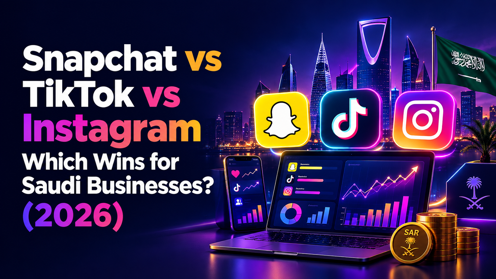 snapchat vs tiktok vs instagram saudi